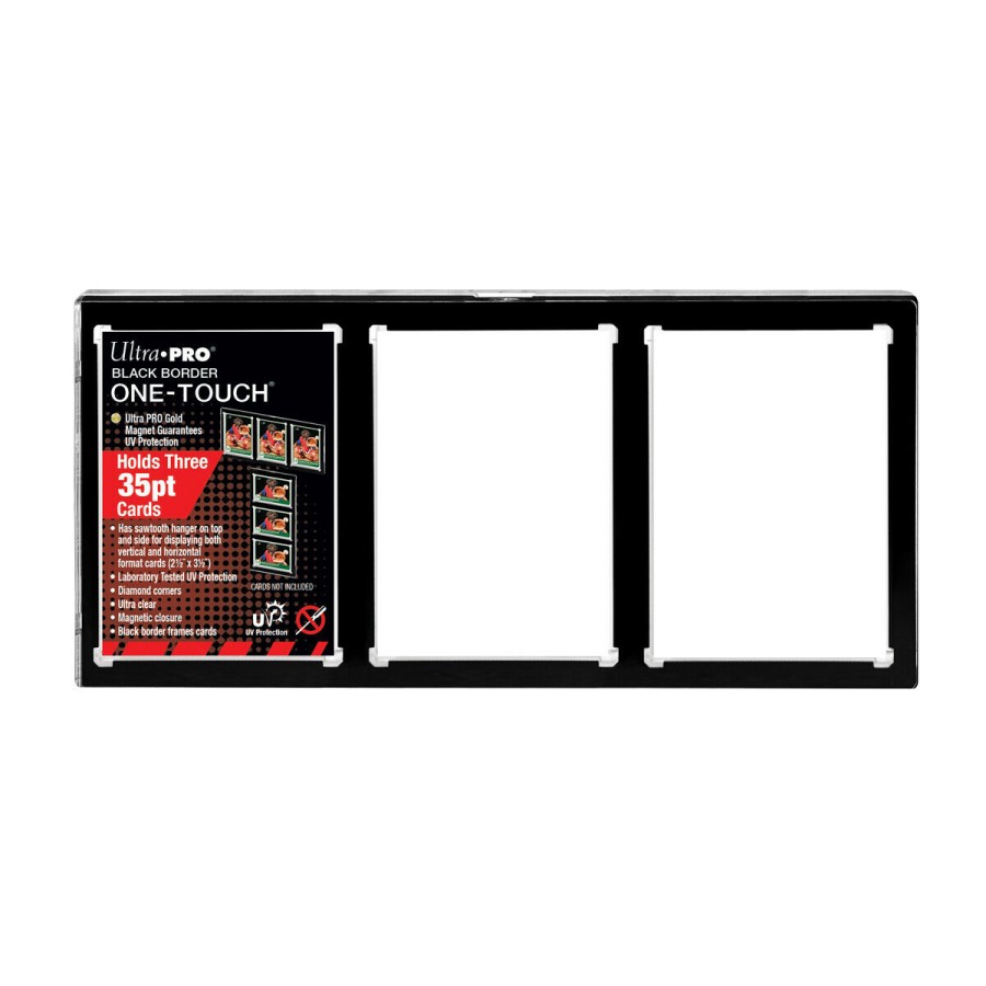 Ultra Pro juodas magnetinis dėkliukas 3 kortelėms iki 35pt storio